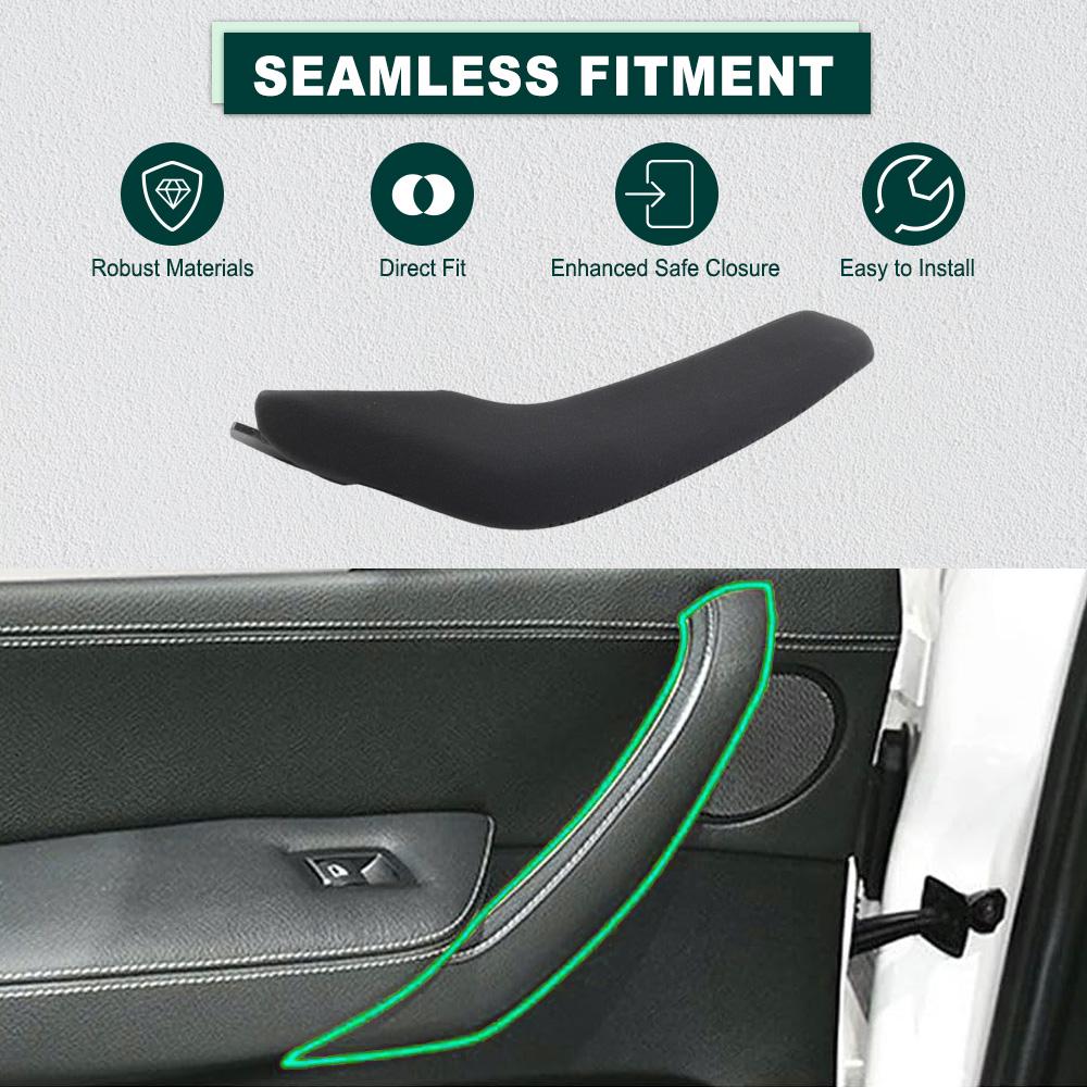 Car Interior Left Right Passenger Door Pull Handle Leather Outer Cover Trim for BMW X3 X4 F25 F26 2010 2011 2012 2013 2014-2017
