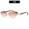 New fashion frameless trimmed sunglasses Internet celebrity elegant and thin sunglasses personalized versatile models