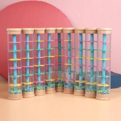 Bamboo-Style Rainstick Toy: Visual & Auditory Early Education Instrument for Infants & Toddlers