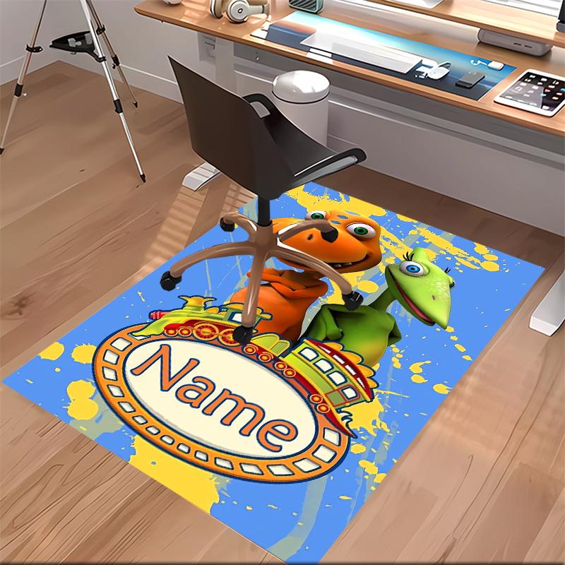 Custom Personalization Dinosaur Train Print Area Rug - Soft, Washable Non-Slip Indoor Mat,Living Room,Home&Office Decorative Rug