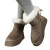 Large size snow cotton shoes winter fur integrated cotton thickened fur warm cotton shoes