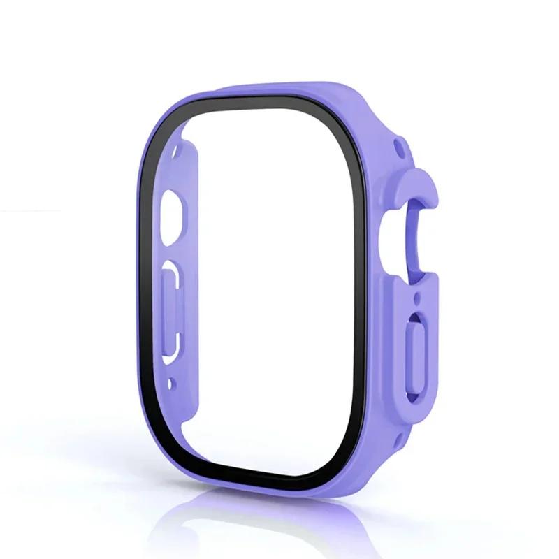 Hard Case For Apple Watch Ultra 3/2 49mm Screen Protector Tempered Glass Bumper Anti-Scratch Cover For iWatch Ultra 3/2/1 49mm