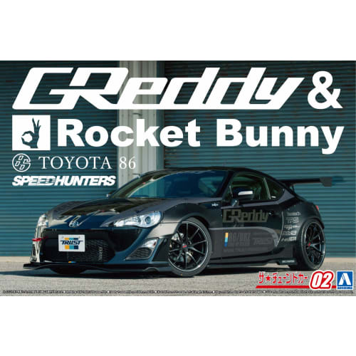 Aoshima Bunka Kyozai 1/24 Scale The Tuned Car Series No. 2 Toyota ZN6 TOYOTA86 '12 GREDDY & ROCKET BUNNY VOLK RACING Ver. Plastic Model Kit
