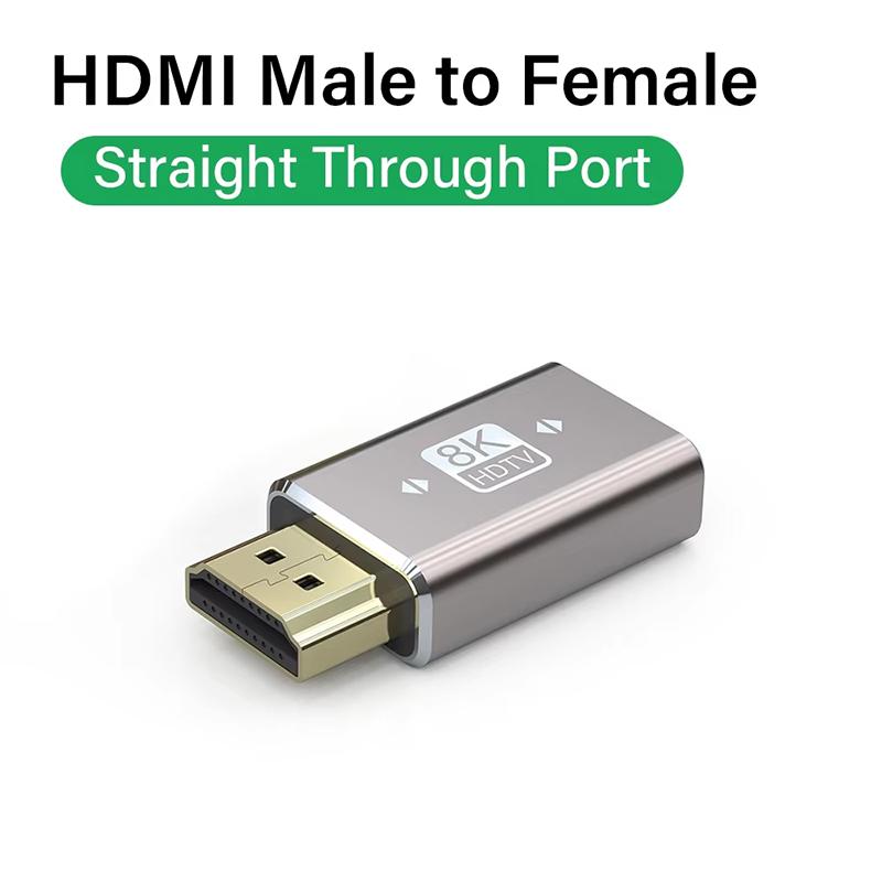 8K HDMI 2.1 Cable Adapter 90 Degree Right Angle Male To Female Connector 4K 8K HDMI Extender for TV Stick PS4 PS5 Xbox PC Laptop
