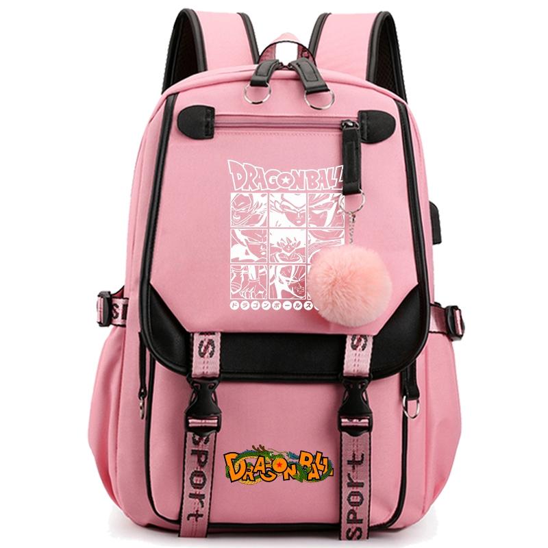 Anime Dragon Ball Backpack for Women Canvas Laptop Bag Back To Schoolbag for Teenager Girl Schoolbag Women Travel Bag Mochila