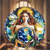 2D Flat Acrylic Goddess Gaia Decoration, No Need for Batteries/electricity, Unique Indoor/outdoor Decoration, Multi-purpose Traditional Style,