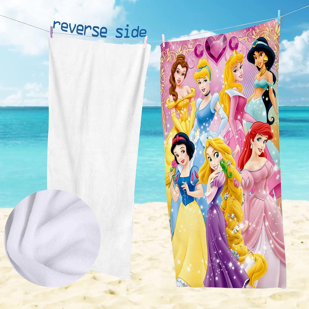 Princess Beach Towels Travel Towel Shower Sauna Bathroom Cotton 100% Microfibre Quick Dry Spa For Home Cute Room Decor