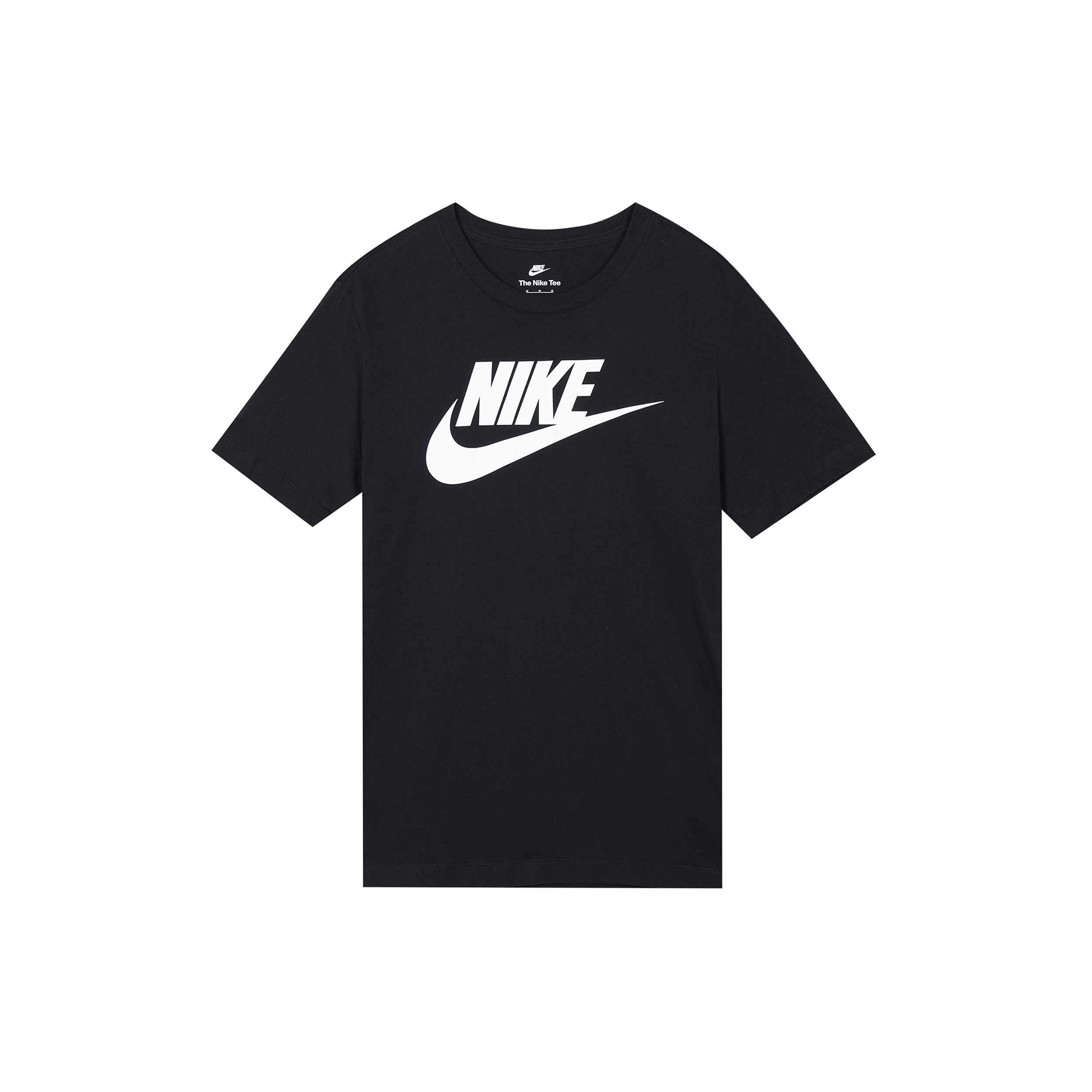 Nike Sportswear Alphabet Logo Printing Round Neck Short Sleeve Black Men s BV0629-010 S