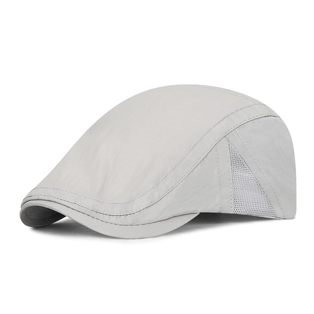 Retro Breathable Beret Men s Hat Mesh Adjustable Newsboy Cap Speed Drying Forward Cap Outdoor