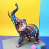 New Creative Resin Crafts Graffiti Colorful Elephant Ornaments Home Decor Living Room Foyer Desktop Ornaments Decorative Gifts