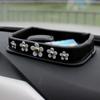 Creative Camellia Rhinestone PU Leather Car Phone Storage Box Instrument Panel Mobile Phone Keys Coin Basin Armrest Storage Box