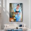 Sexy Dancing Woman Figure Portrait Modern Oil Painting On Canvas Wall Art Poster for Living Room Decor