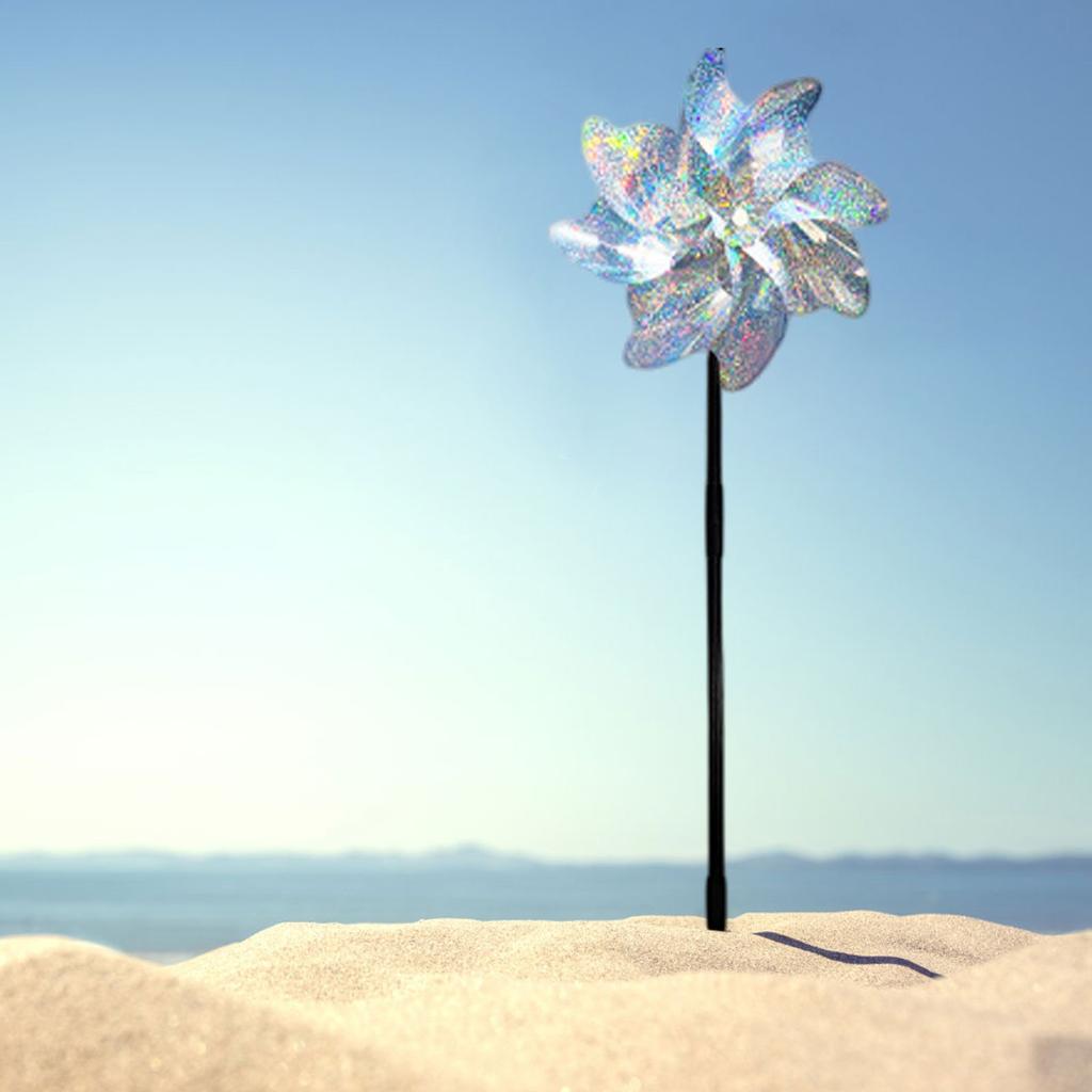 Garden Pinwheels 10pack,Reflective Pinwheels For Yard And Garden,Whirligigs Wind Spinners