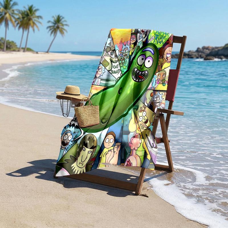 Rick Morty Fashion Beach Towel: Ideal for Summer Adventures Soft, absorbent and quick drying suitable for swimming and bathing