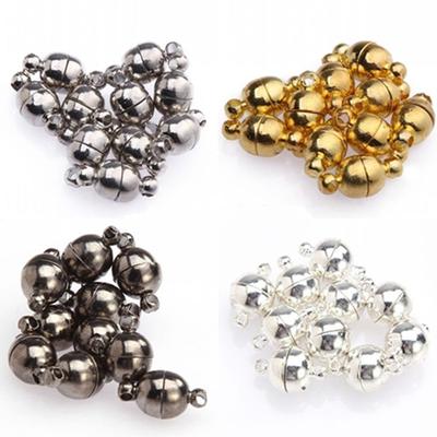 10Pcs 6mm/8mm Round Ball Magnetic Clasps DIY All Match Necklace Tools