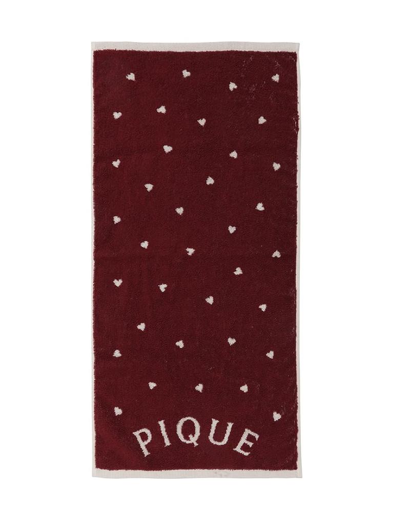 Gelato Pique Heart Logo JQD Face Towel PWGG254568 Red F Women's