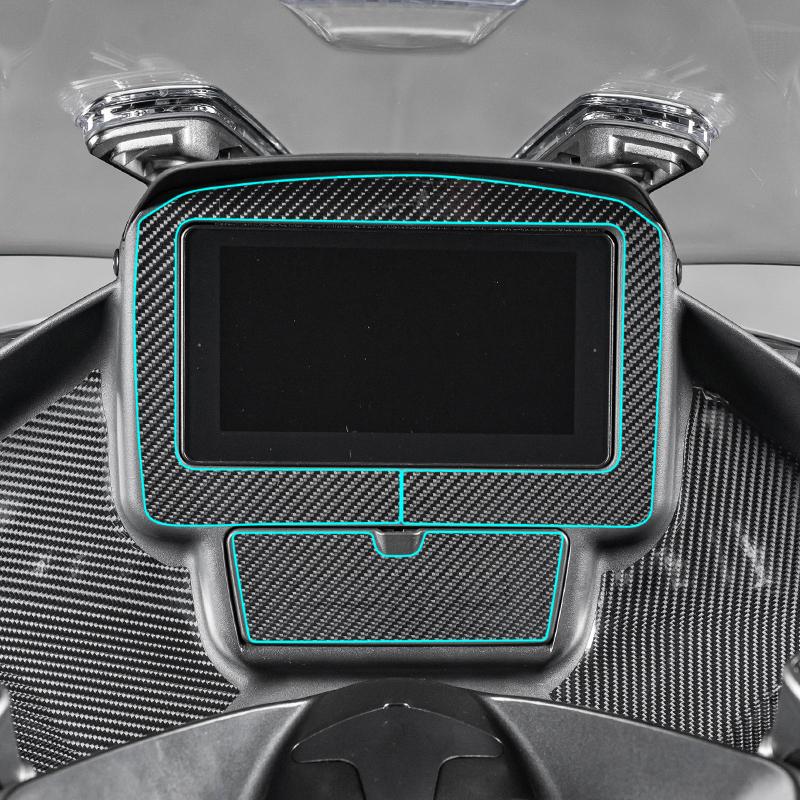 For Motor Bike ZONTES 350E Motorcycle Carbon Fiber Stickers Fairing Kits Pasted On Bike Plastic Area Accessories Refit Decals