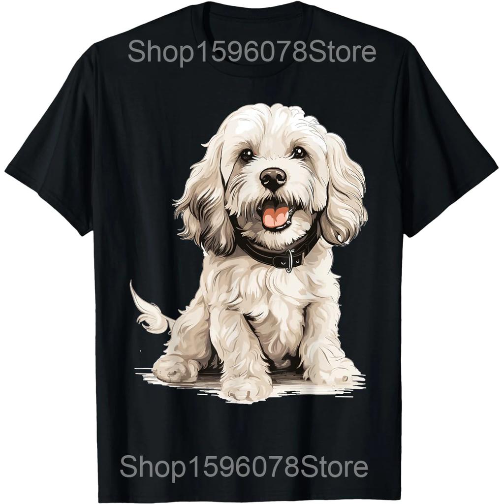 Cute Pocket Cockapoo Dog Lover T Shirts Men Women Pure Cotton Humor Streetwear Tee Shirt Short Sleeve Unisex Loose Clothing