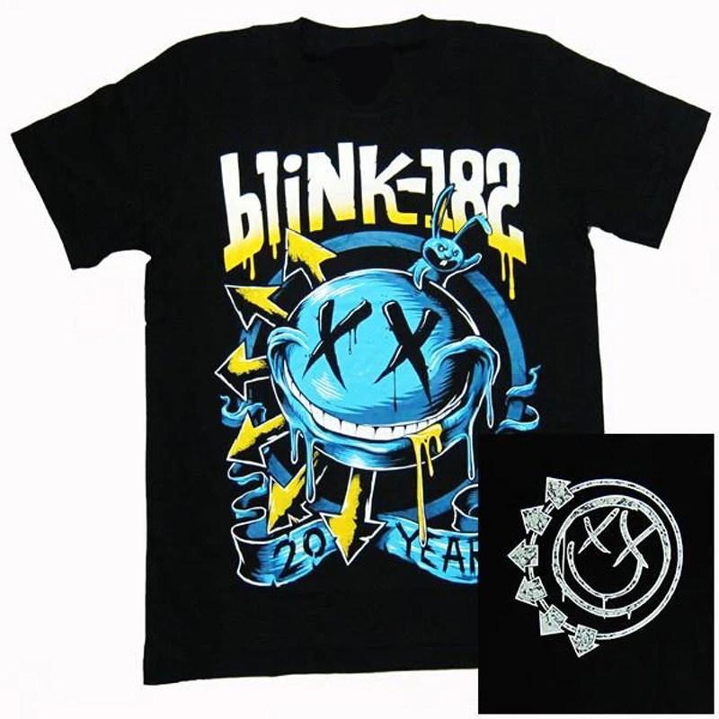 New Blink 182 - The Smiling Punk Rabbit Graffiti Rabbit Illustration - American Retro High Street Vintage Streetwear T-shirt