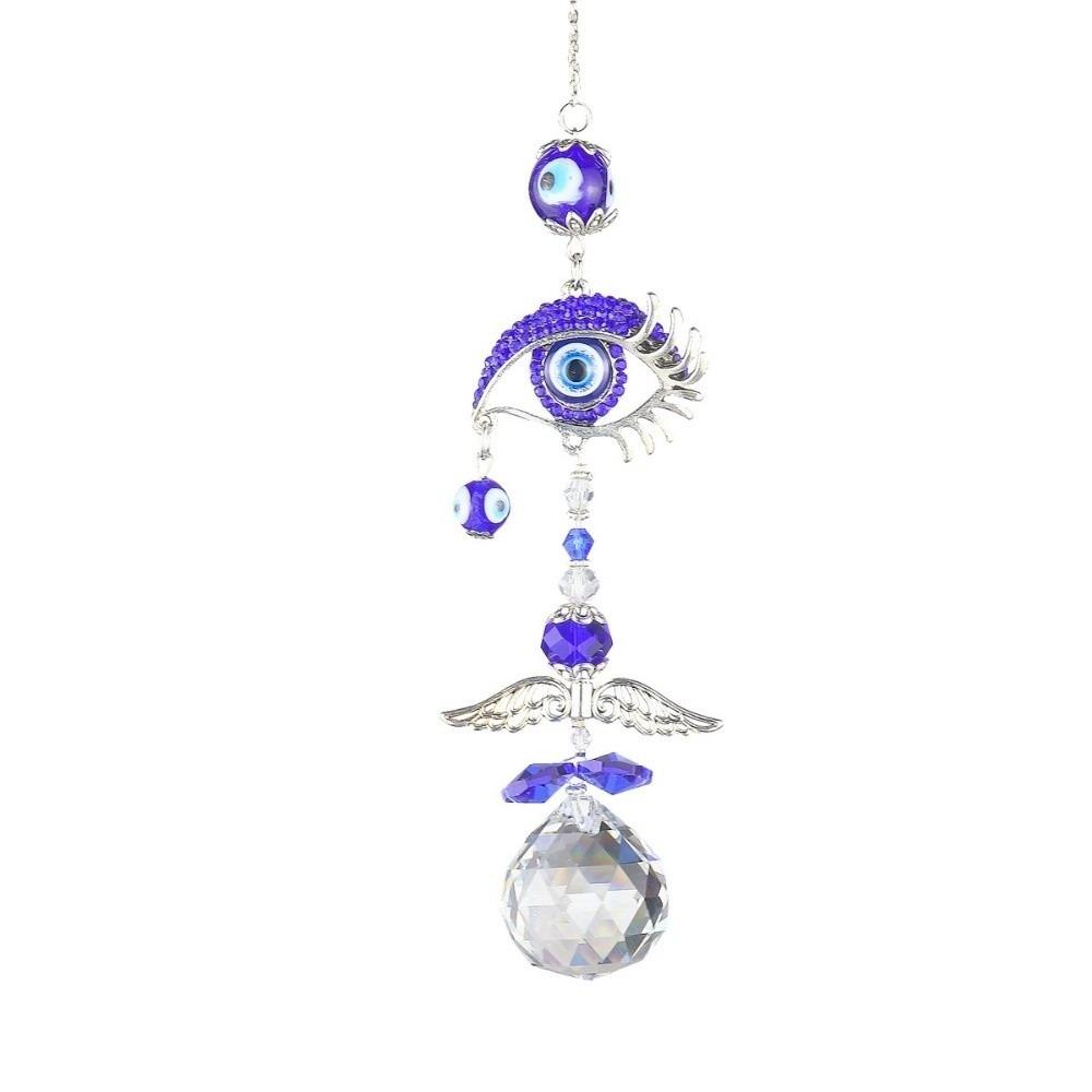 Butterfly Devil Eye Suncatcher Rhinestone Sun Catcher Pendant Rear View Mirror
