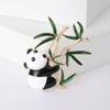 Strass Bambus Panda Brosche für Damen Emaille Tier Anstecknadeln Bankett Party Rucksack Geschenke Schmuck Accessoires