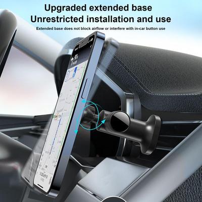 Phone Mount for Car Air Vent Car Phone Holder Auto Bracket Stand with Extended Hook Arms and 360-Degree Rotating Clip