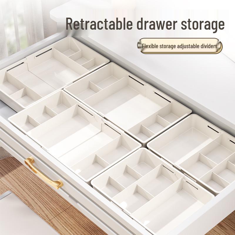 Retractable Kitchen Drawer Divider and Organizer for Cutlery, Cosmetics, and Cabinet Shelves