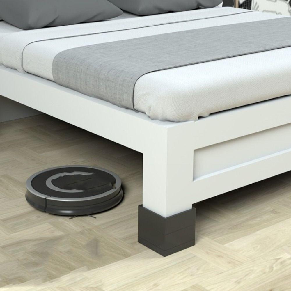 4pcs L Shape Height Increasing Pad Black Anti-slip Pad Universal Furniture Riser Desk