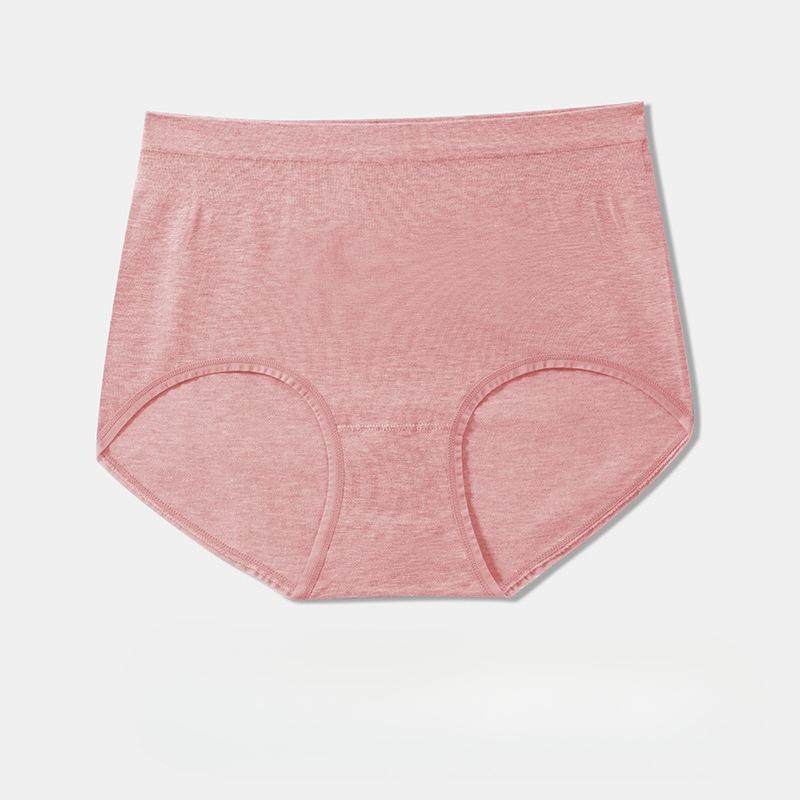 Big Size Female Spring and Autumn Color Cotton High Waist and Belly Without Trace High Stretch Briefs