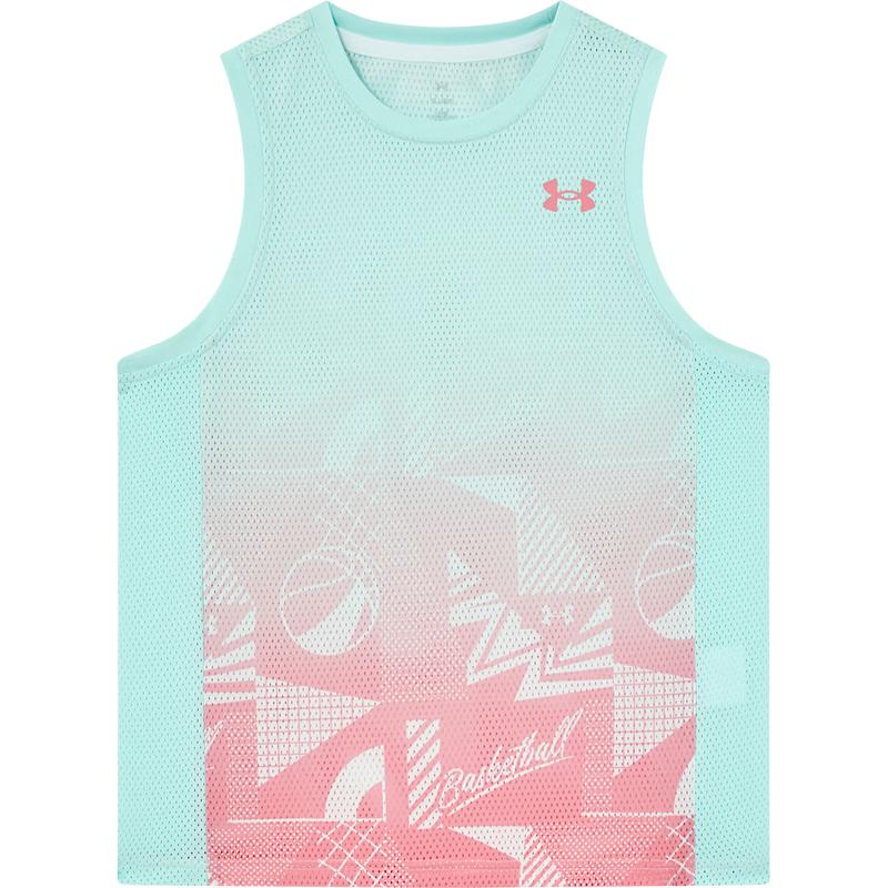 Сетчатый баскетбольный тренировочный костюм для мальчиков Under Armour 150 мятный зеленый