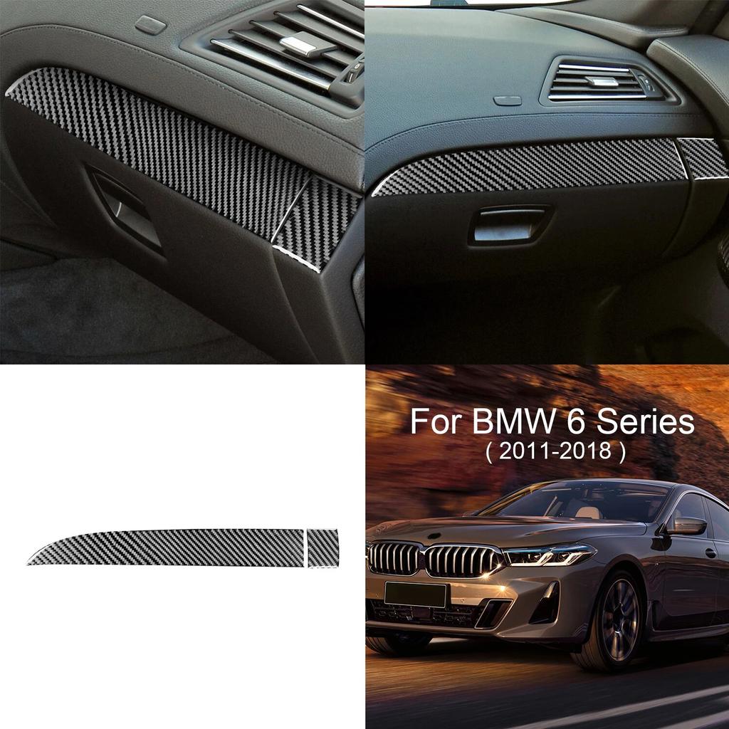 For BMW 6 Series M6 F12 F13 F06 2011-2018 M Sport Carbon Fiber Stickers Co-Pilot Instrument Panel 2 Pcs Car Styling Accessories