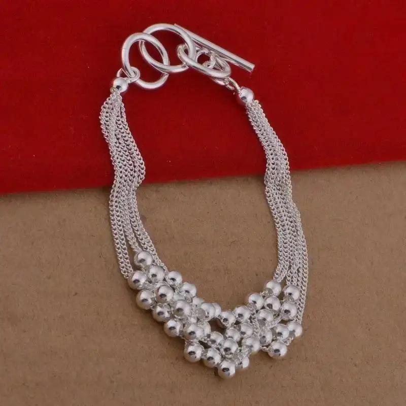 3-teiliges/Set Exquisites sechsreihiges Lichtperlen-Kugel-Schmuckset Damen Elegant Modisch Schmuckzubehör Geschenk Großhandel