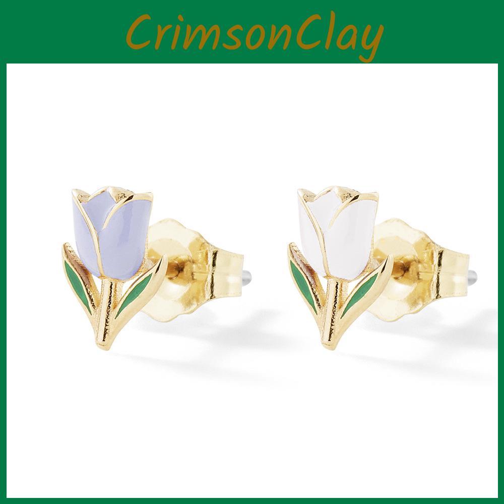 Cute Alloy Flower Stud Earrings For Women Delightful Mini Floral Design Perfect For Occasion Any