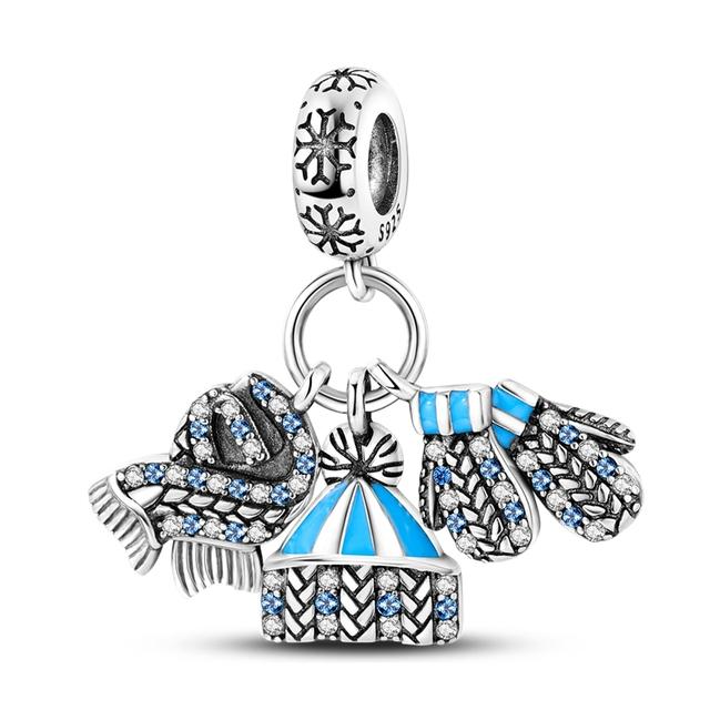 925 Sterlingsølv regnbuesolsikkeperler Dyreelefantanheng Charms Fit Søt Fasion-armbånd for kvinner