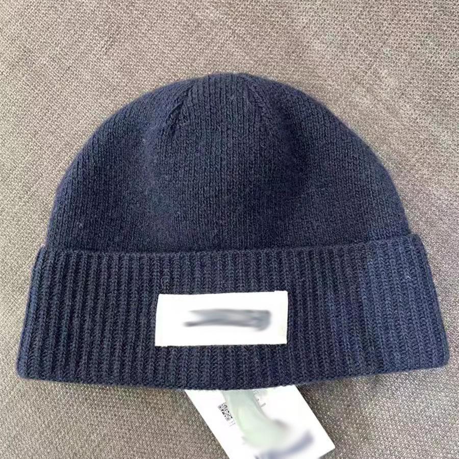 New Knitted Hat Couple Wool Hat Autumn and Winter Warm Versatile White Cold Hat Casual Men and Women Ins