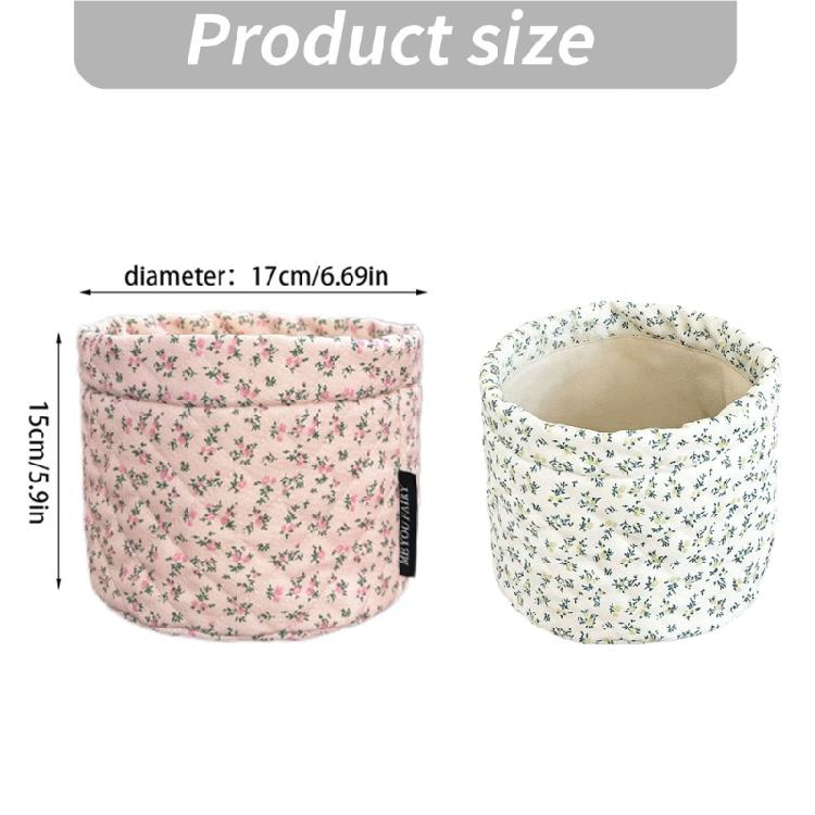 Practical Floral Cosmetic Case Keep Your Table Tidying While Traveling Or Home Decoration