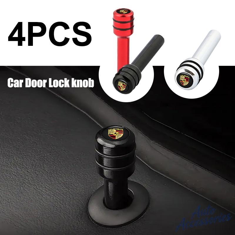 AFUHD1 4pc Car Door Lock Pins Screw Knob Button Handle For Porsche Panamera Spyder Carrera Macan Boxster Cayman Cayenne 911 970 981 991