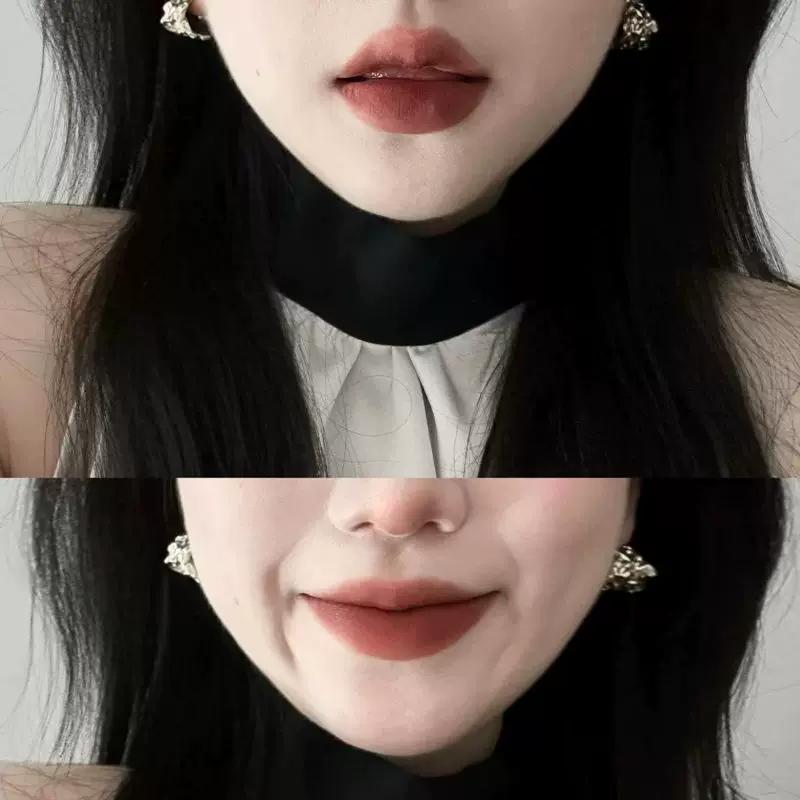 Trendy Autumn and Winter Hong Kong Style Chestnut Brown Chocolate Color Cream Brown Matte Lipstick for Yellow Skin, Natural Look, Milk Tea Color
