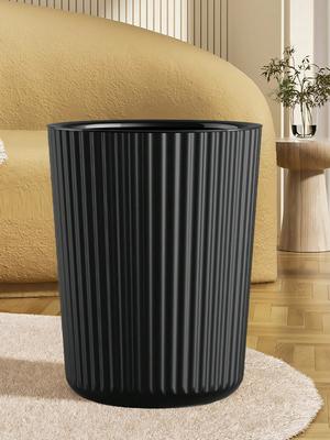 Trash Can Plastic Wastebasket Round Garbage Container Bin for Bathroom Kitchen Bedroom Home Office College Dorm