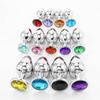 Color Blind Box Stainless Steel Metal Crystal Anal Plug Anal Prostate Stimulator , Unisex Adult Sexy Sex Toys , Sex Toys