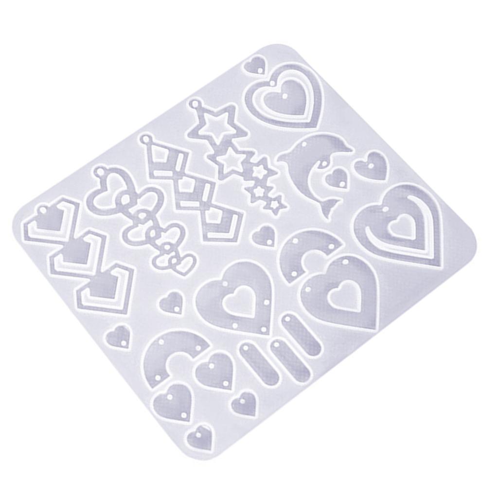 Silikonform für herzförmigen Anhänger Flexibles Accessoire Anhänger Silikonform für Schmuckstudios und Heimwerken