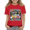 Children's Casual and Fashionable Round-Neck Printed Short-Sleeve Top for Back-to-School
