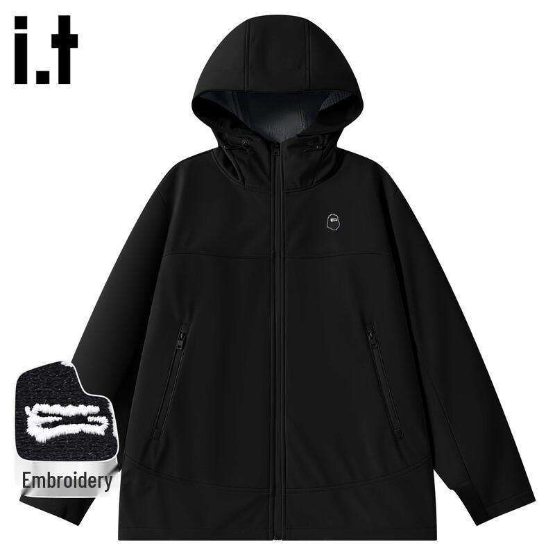 

Fingercroxxit 2025 Hooded Windproof Softshell Jacket 3XL