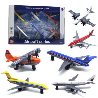 Spielzeugflugzeug, 6er-Pack, Mini-Druckguss-Flugzeuge, Flugzeug-Spielset umfasst Segelflugzeuge, Fluglinien-Flugzeugspielzeug für Geburtstagsparty-Geschenkspielzeug für Kinder