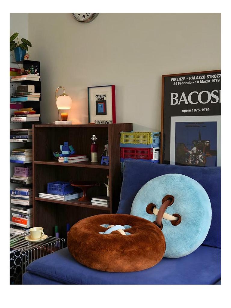 Retro Button Cushion Pillow - Decorative Sofa & Bed Backrest, Home Ornament & New Year Gift
