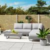 Three-Piece Rattan Sofa Set, with Cushions - Light Grey