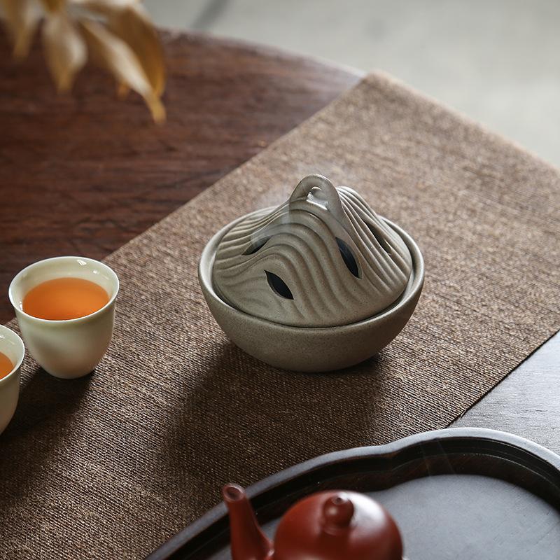 Indoor Sandalwood Incense Burner, Agilawood, Ceramic Aromatherapy Stove, Kodo Tea Ceremony, Zen Coarse Pottery Ornaments