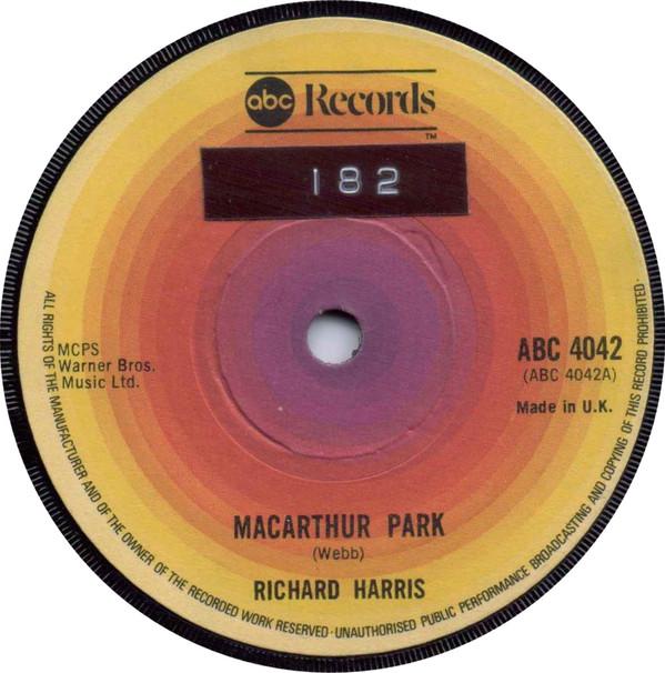 

7inch Record RICHARD HARRIS MacArthur Park ABC4042 ABC Records UK Pop Used