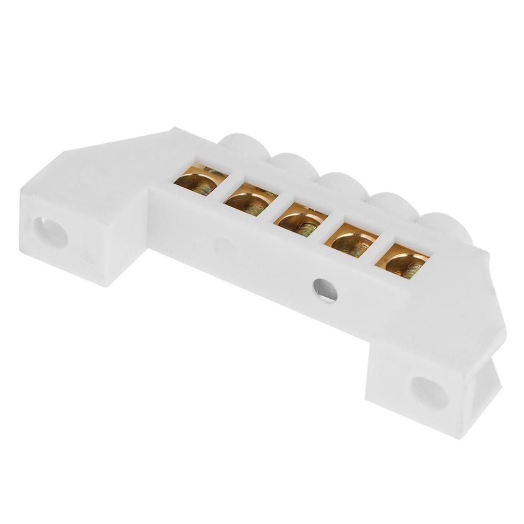 10pcs 5 Hole Bridge Design Electrical Distribution Wire Screw Brass Terminal Block Connectors