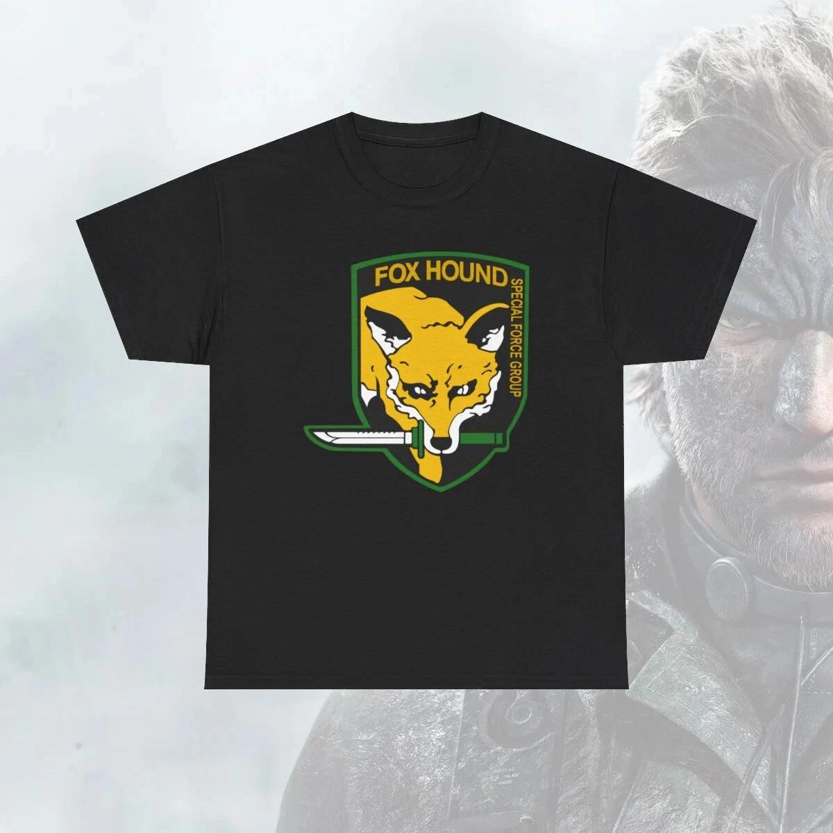 FOX HOUND Special forces group Metal Gear Secret operations T-shirt unisex 4XL